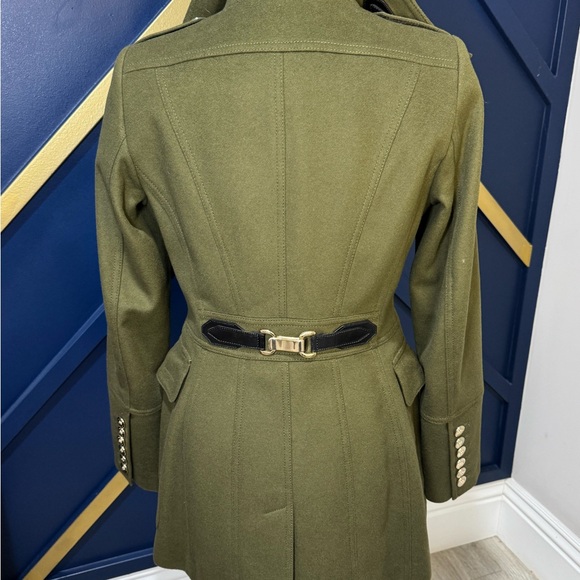 Burberry Olive Belted Military Trench Coat - Picture 6 of 11